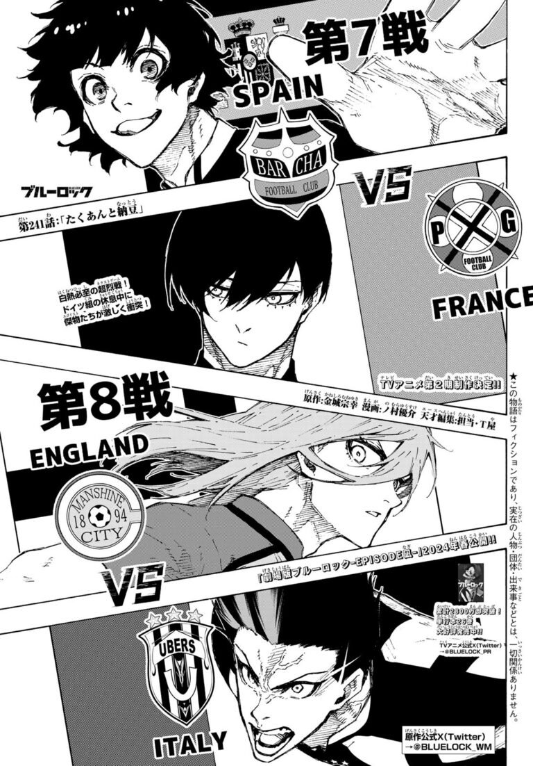 ブルーロック Raw Chapter 241